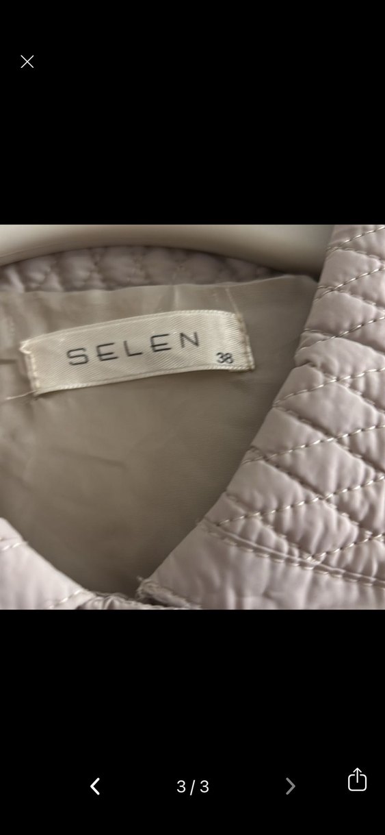 Gri Kadın Düğmeli Midi Ceket - Görsel 3