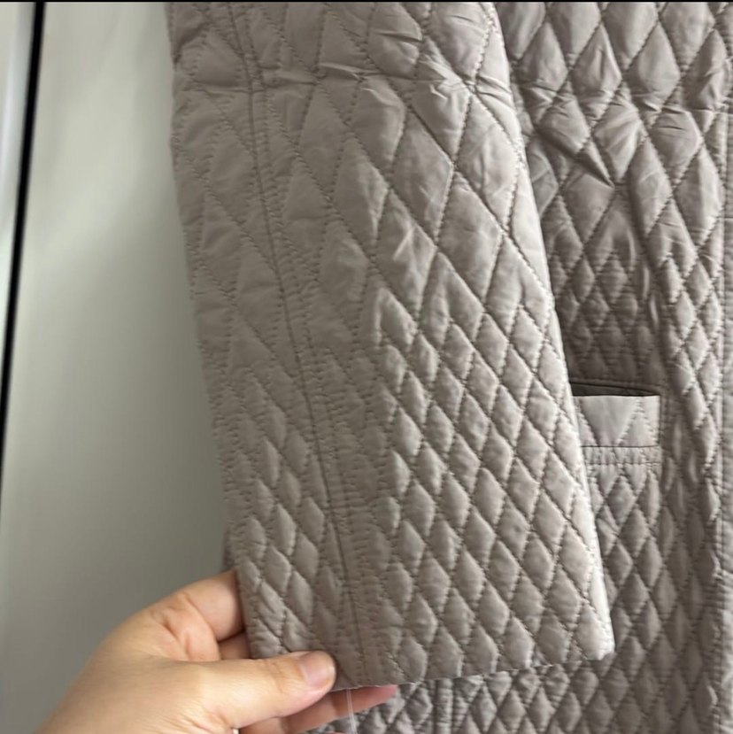 Gri Kadın Düğmeli Midi Ceket - Görsel 2