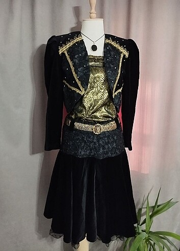 m Beden siyah Renk #y2k #gothic #goth #vintage takım