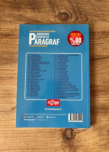 Panoramik Perspektif Paragraf Soru Bankası YKS