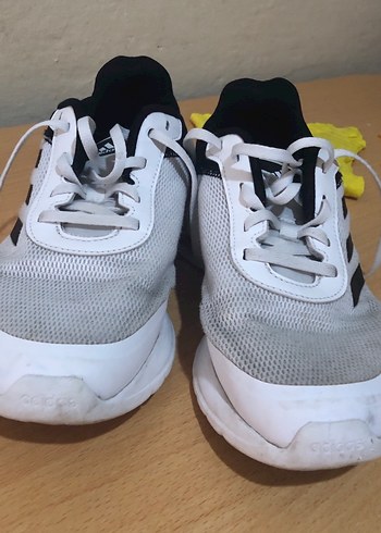 Beyaz Siyah Adidas Spor ayakkabı temiz defo yok - Görsel 2