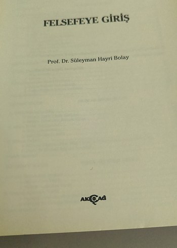 Felsefeye Giriş - Prof. Dr. Süleyman Hayri Bolay - Görsel 6