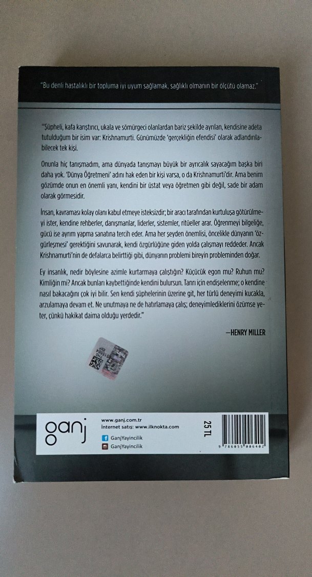 Jiddu Krishnamurti - Yaşam Üzerine Yorumlamalar 1.Kitap - Görsel 5