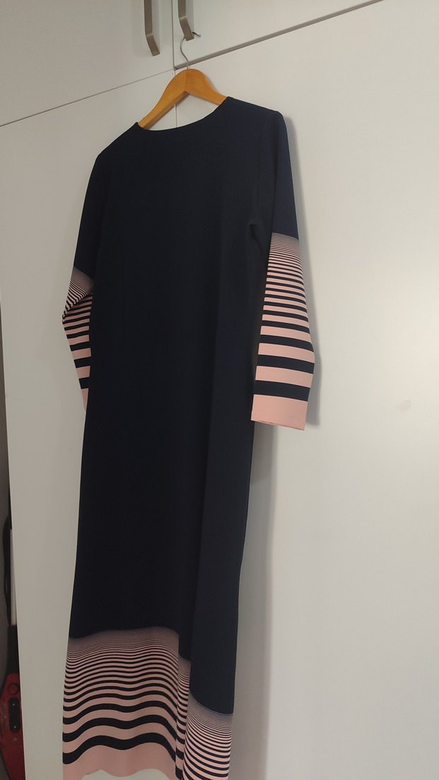 Uzun Kollu Siyah Kadın Elbise - Görsel 2