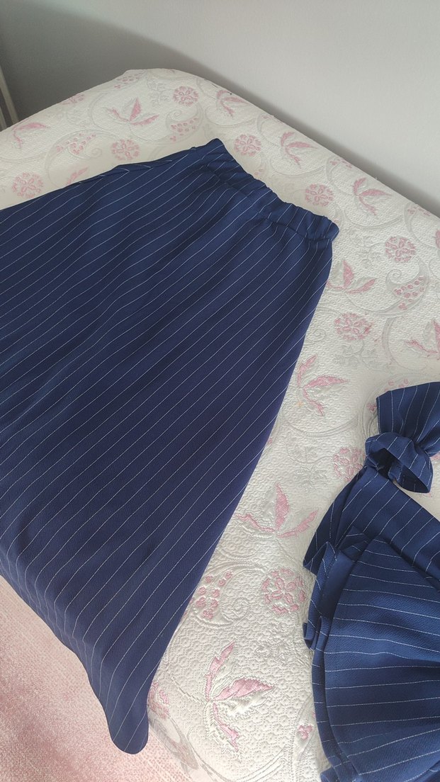 Kadın Lacivert çizgili ikili takım - Görsel 5