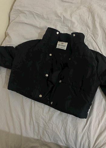 Siyah Kısa Kadın Mont - Görsel 2