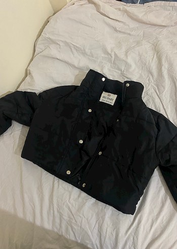 Siyah Kısa Kadın Mont - Görsel 3