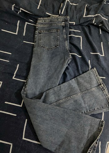 Kadın Mavi İspanyol paça Pantolon - Görsel 2