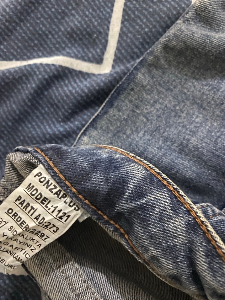 Kadın Mavi İspanyol paça Pantolon - Görsel 5