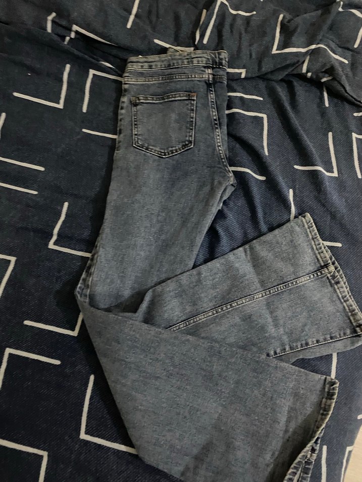 Kadın Mavi İspanyol paça Pantolon - Görsel 2