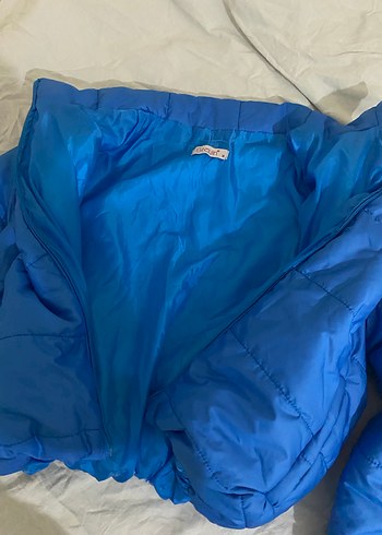 Mavi Kadın Kışlık Fermuarlı Mont - Görsel 4