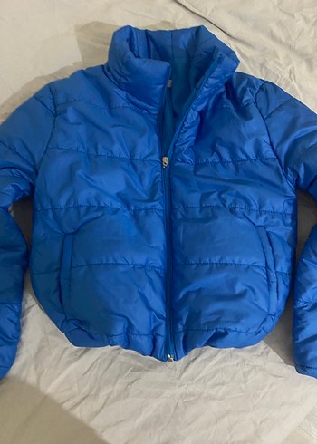 Mavi Kadın Kışlık Fermuarlı Mont - Görsel 2