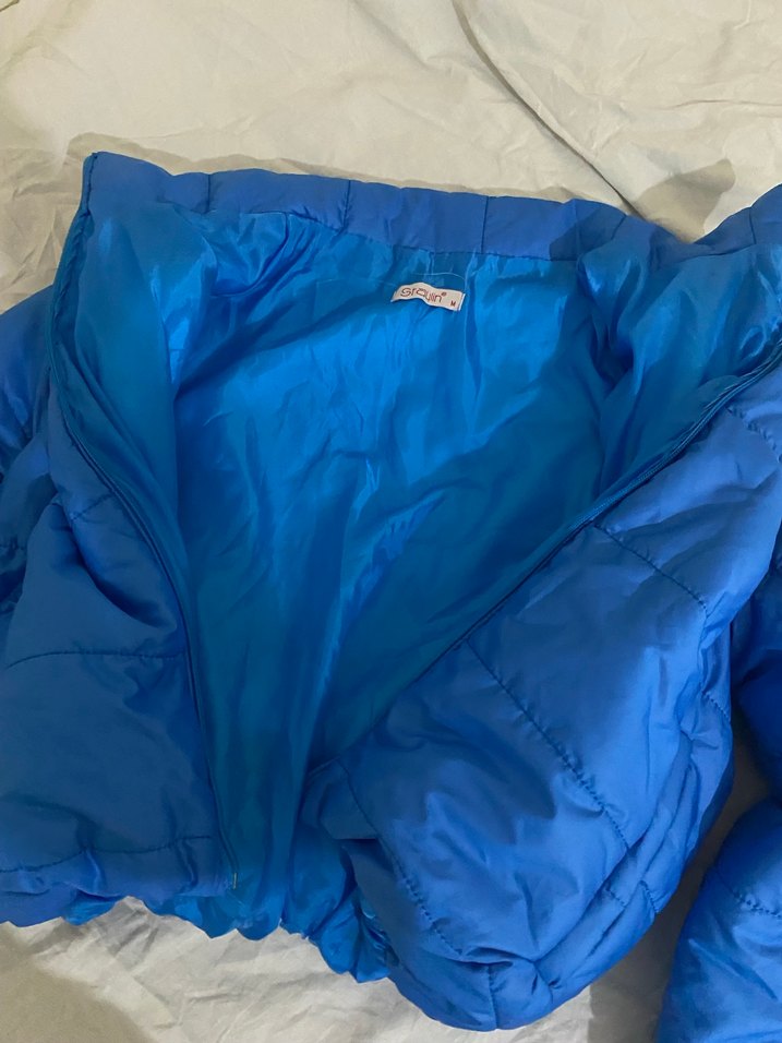 Mavi Kadın Kışlık Fermuarlı Mont - Görsel 4