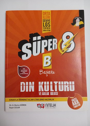 8. Sınıf Süper B. Orta İleri Seviye Din Kültürü Soru Bankası.