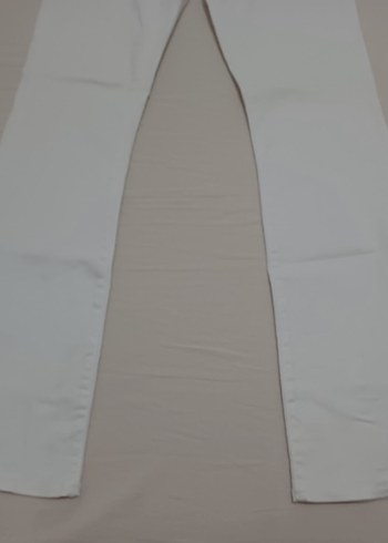 Kadın Beyaz ispanyol paça kot pantolon - Görsel 3