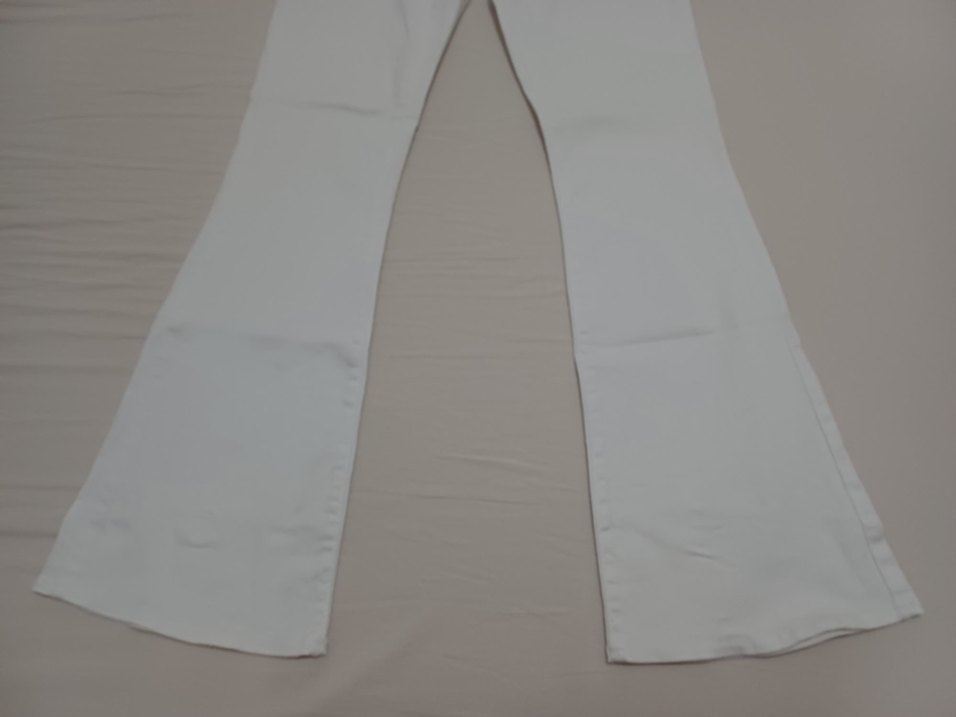 Kadın Beyaz ispanyol paça kot pantolon - Görsel 3