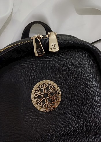 Kadın Siyah suni deri sırt çantası - Görsel 3