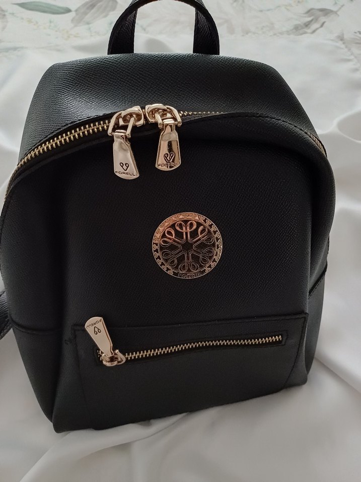 Kadın Siyah suni deri sırt çantası - Görsel 2