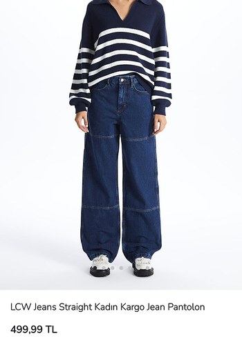 Lcw jeans straight kadın kargo jean pantolon - Görsel 5