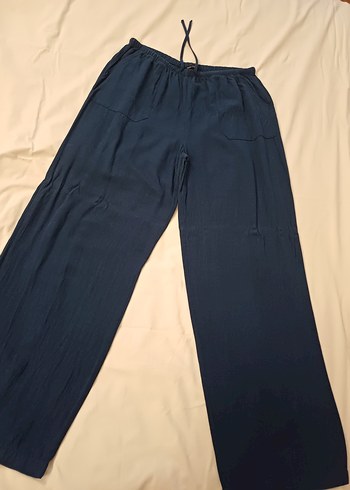 lcw vision düz beli lastikli keten karışımlı kadın pantolon - Görsel 2