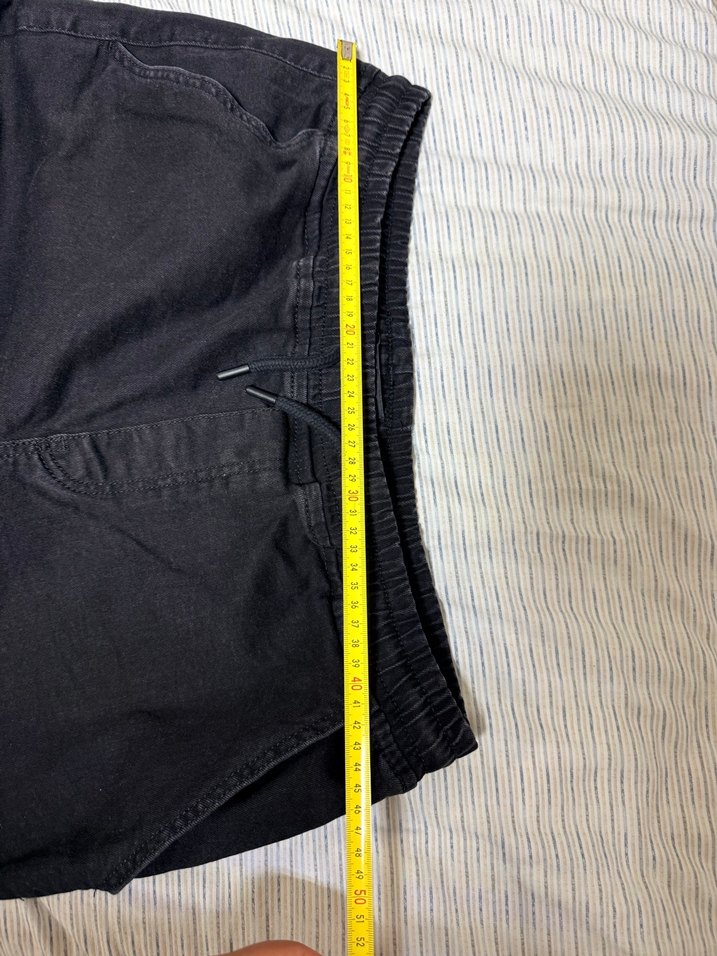 Siyah Erkek Denim Jogger Pantolon Elastik Bel - Görsel 2