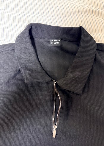 Defacto Haki Fermuarlı Tişört - Görsel 3