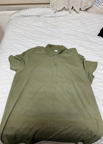 Defacto Haki Fermuarlı Tişört - Görsel 2