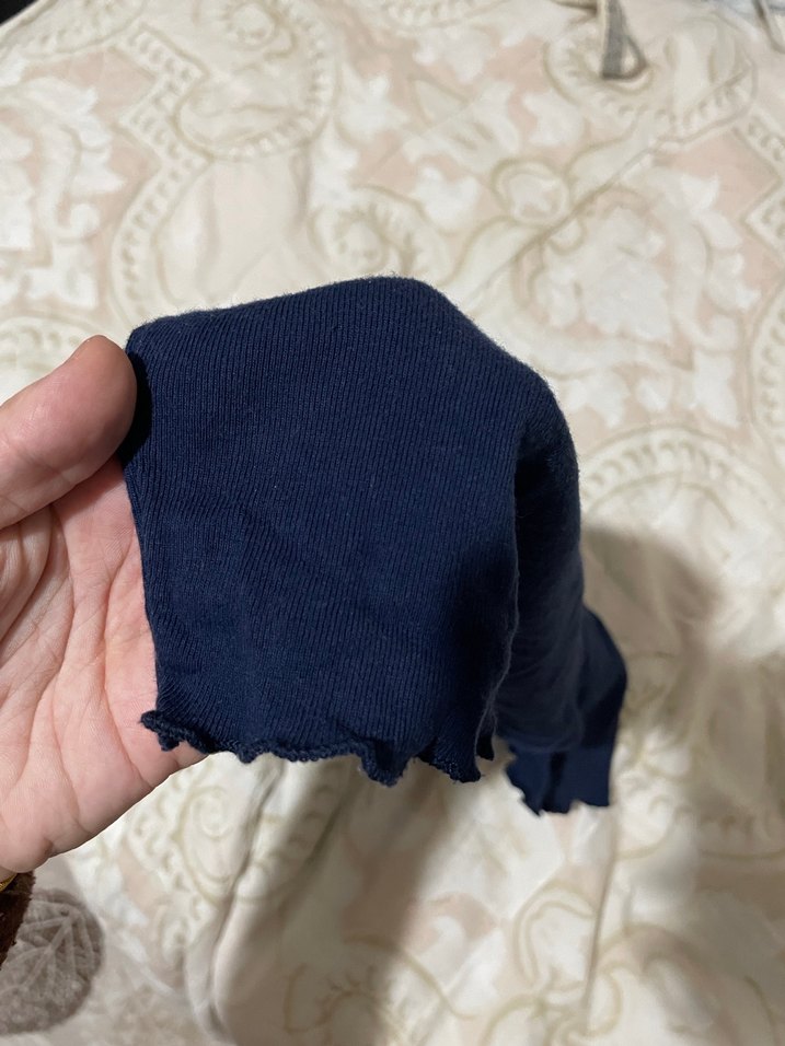 Lacivert crop tişört - Görsel 2