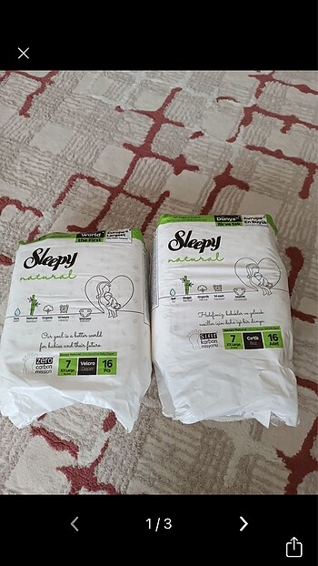 6 Beden: 16+ kg Beden Sleepy 7 numara bez