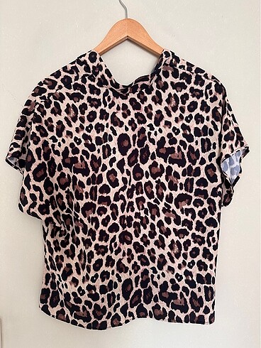 Leopar desenli bluz