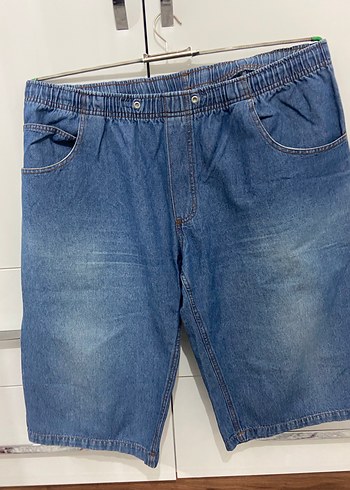 Erkek Mavi Denim Kısa Paça Rahat Kesim Şort - Görsel 2