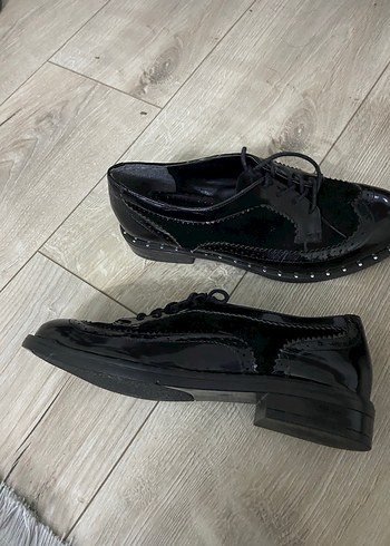 Kadın Siyah Rugan Klasik Topuklu Ayakkabı - Görsel 3