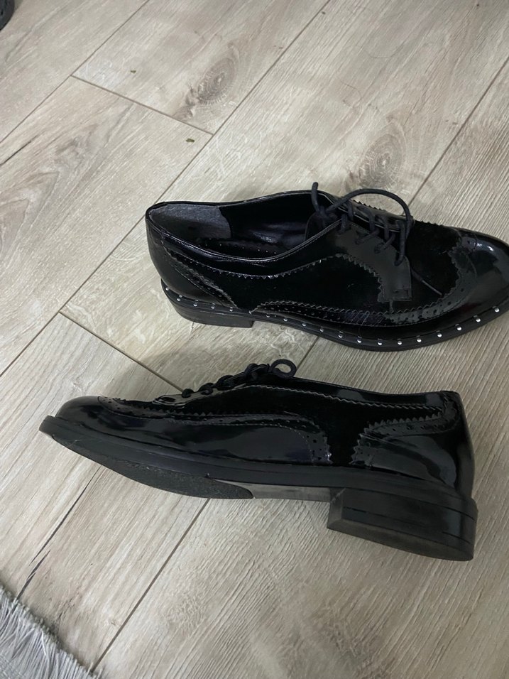 Kadın Siyah Rugan Klasik Topuklu Ayakkabı - Görsel 3