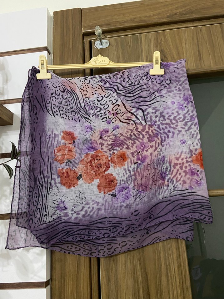 Mor Bohem Desenli Kadın Eşarp - Görsel 2