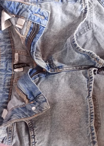 Düğmeli Mavi Mini Denim Şort - Görsel 4