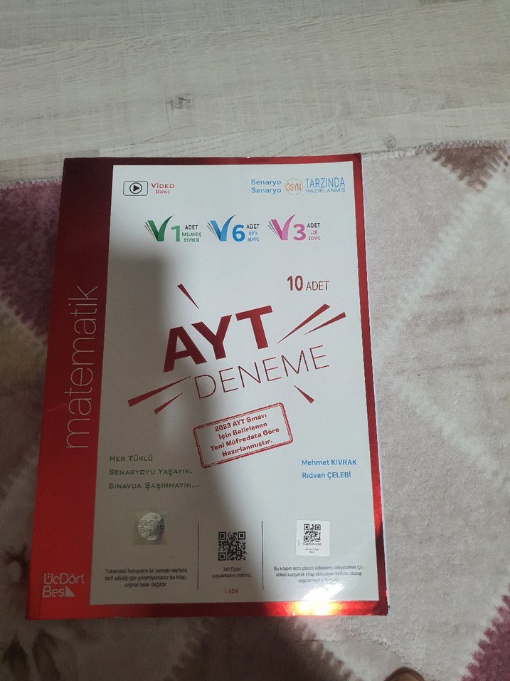 AYT Matematik 10'lu Deneme Kitabı 7 adet mevcut - Görsel 2