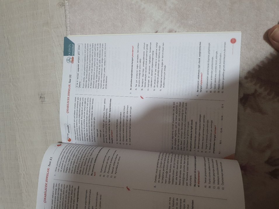 Paragraf Soru Bankası Fasikül 40 sayfa çözüldü yarsiidindan azi - Görsel 2