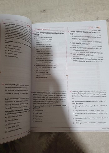 20x24 AYT Türk Dili ve Edebiyatı Denemeleri - Görsel 2