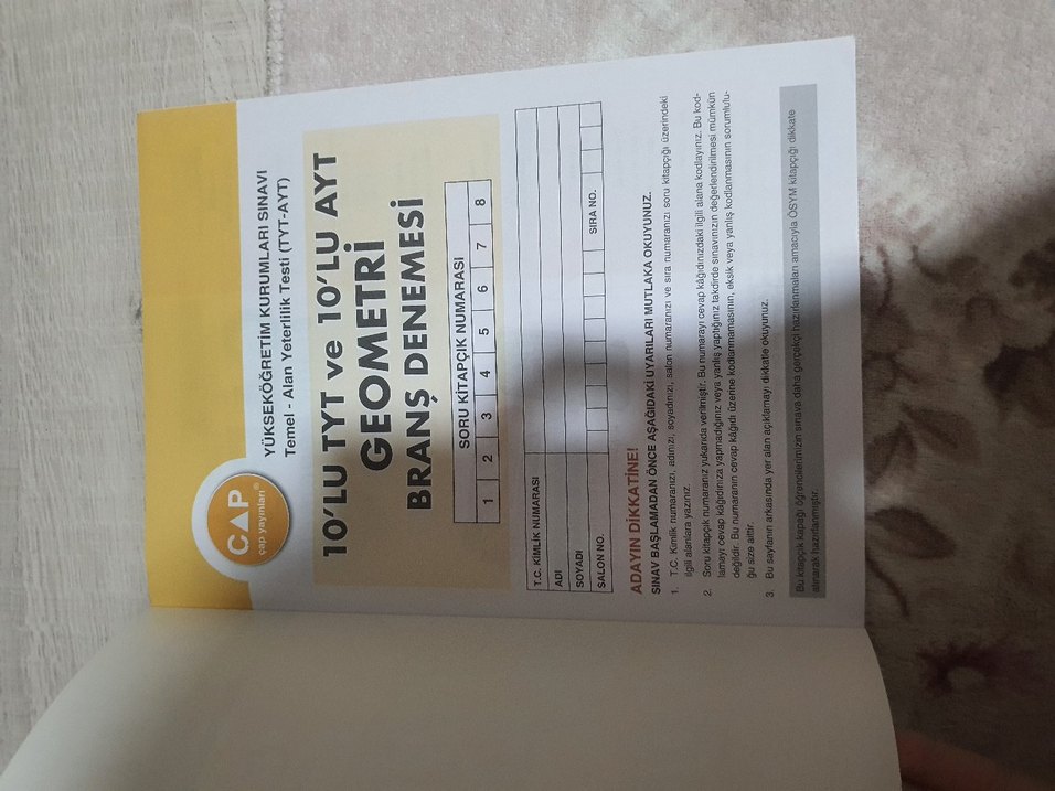 TYT AYT 10x10 Geometri Deneme Kitabı - Görsel 2