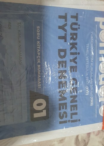 Beden Renk Türkiye Geneli TYT Denemesi 5 adet Soru Kitapçığı