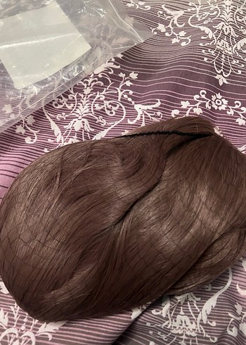 Pastel mor Dalgalı Sentetik Peruk 101.6 cm - Görsel 5