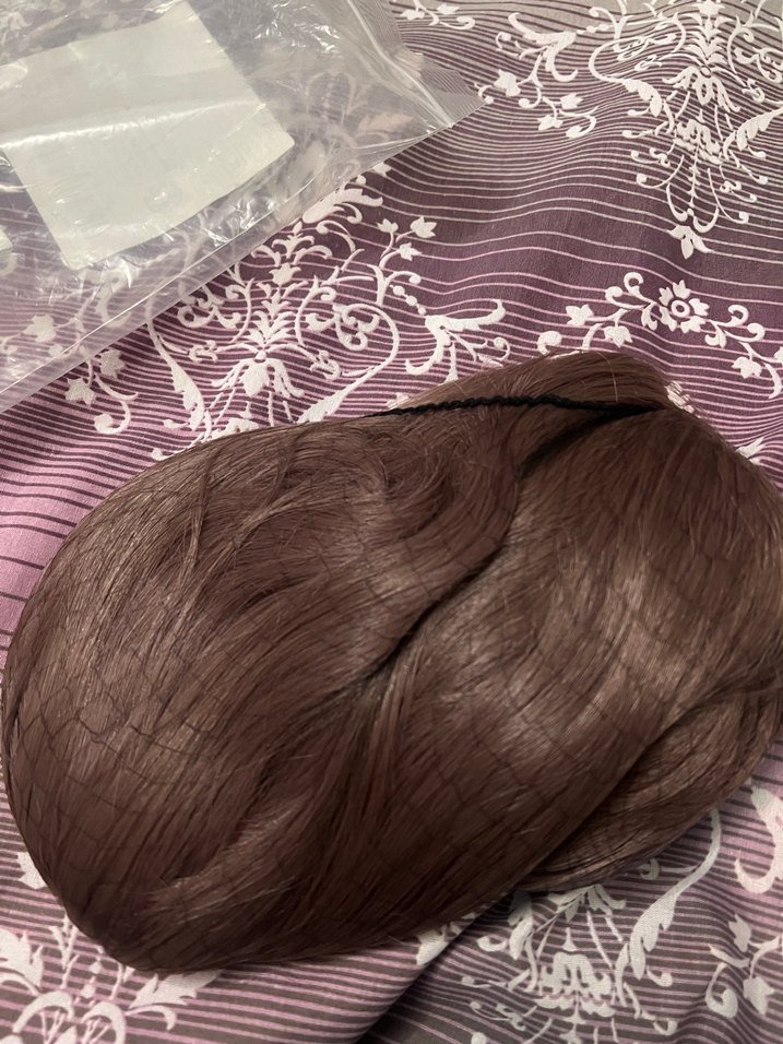 Pastel mor Dalgalı Sentetik Peruk 101.6 cm - Görsel 5