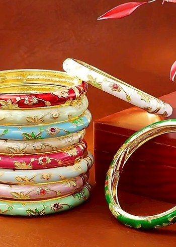 Çiçek Desenli Renkli Mineli Bohem Bilezik Bileklik