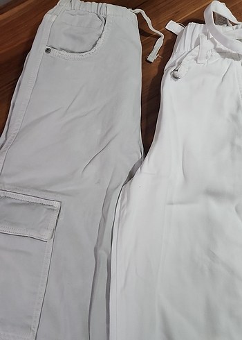 Zara kız çocuk beyaz ve açık gri renkte orijinal zara pantolon