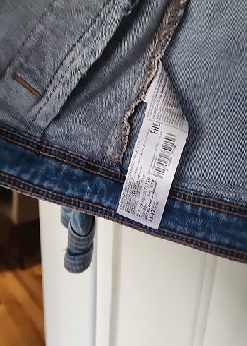 11-12 Yaş Beden mavi Renk Mango kız çocuk denim ceket