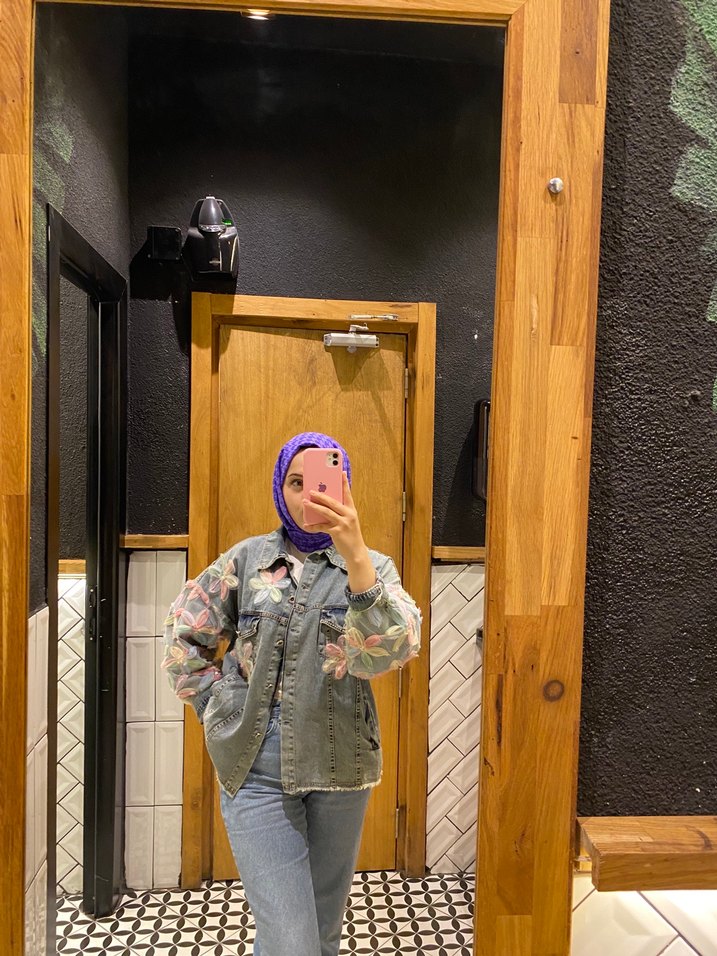 Mor Batik Desenli Özel dikim ceket - Görsel 2