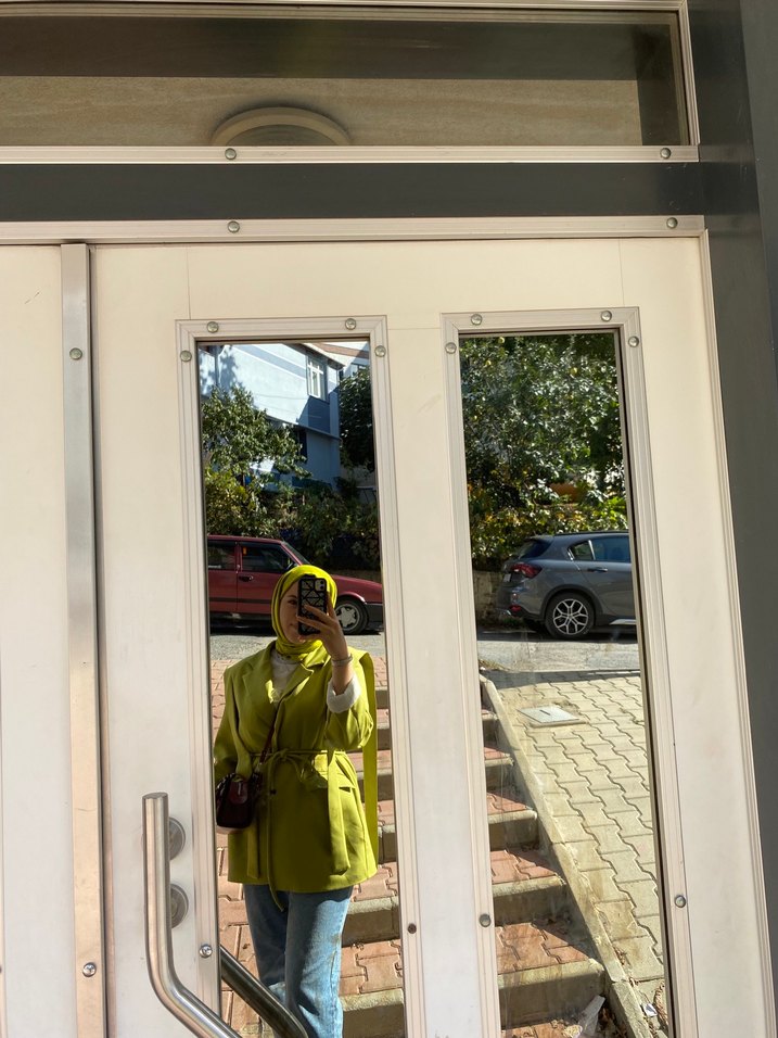 Yağ yeşili blazer ceket - Görsel 2