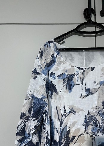 Gri Batik Desenli Bluz - Görsel 2