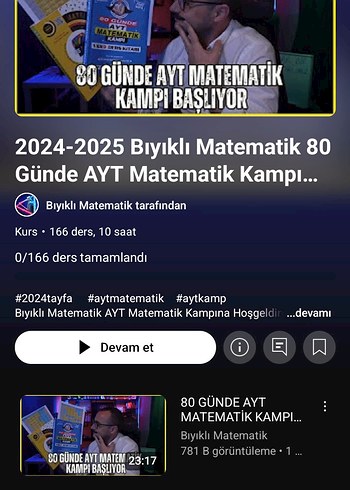2024-2025 Bıyıklı Matematik AYT Kampı