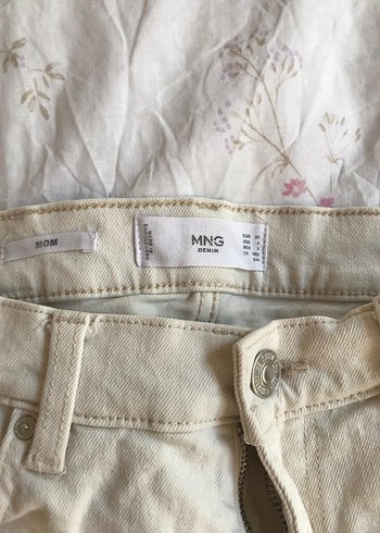 Bej Midi Kadın Pamuklu Rahat Kesim Jean - Görsel 2